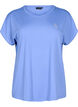Solid-coloured workout T-shirt, Blue, Packshot image number 0