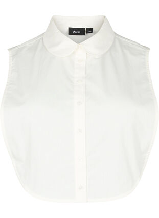 Loose shirt with a cotton collar, Bright White, Packshot image number 0