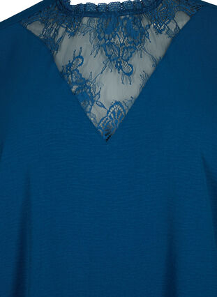Long sleeved blouse with lace detail, Titan, Packshot image number 2