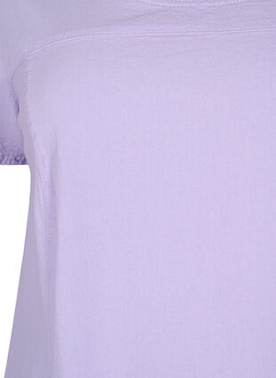 Short sleeve cotton dress, Lavender, Packshot image number 2