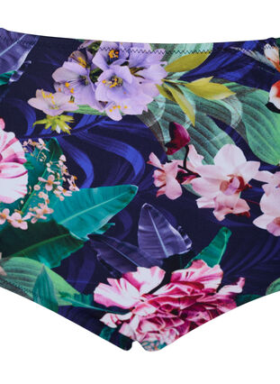High-waisted bikini bottoms with floral print, Flower Print, Packshot image number 2
