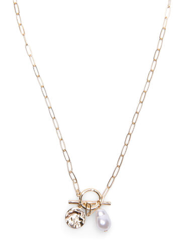 Necklace with pendant, Gold + MOP, Packshot image number 0
