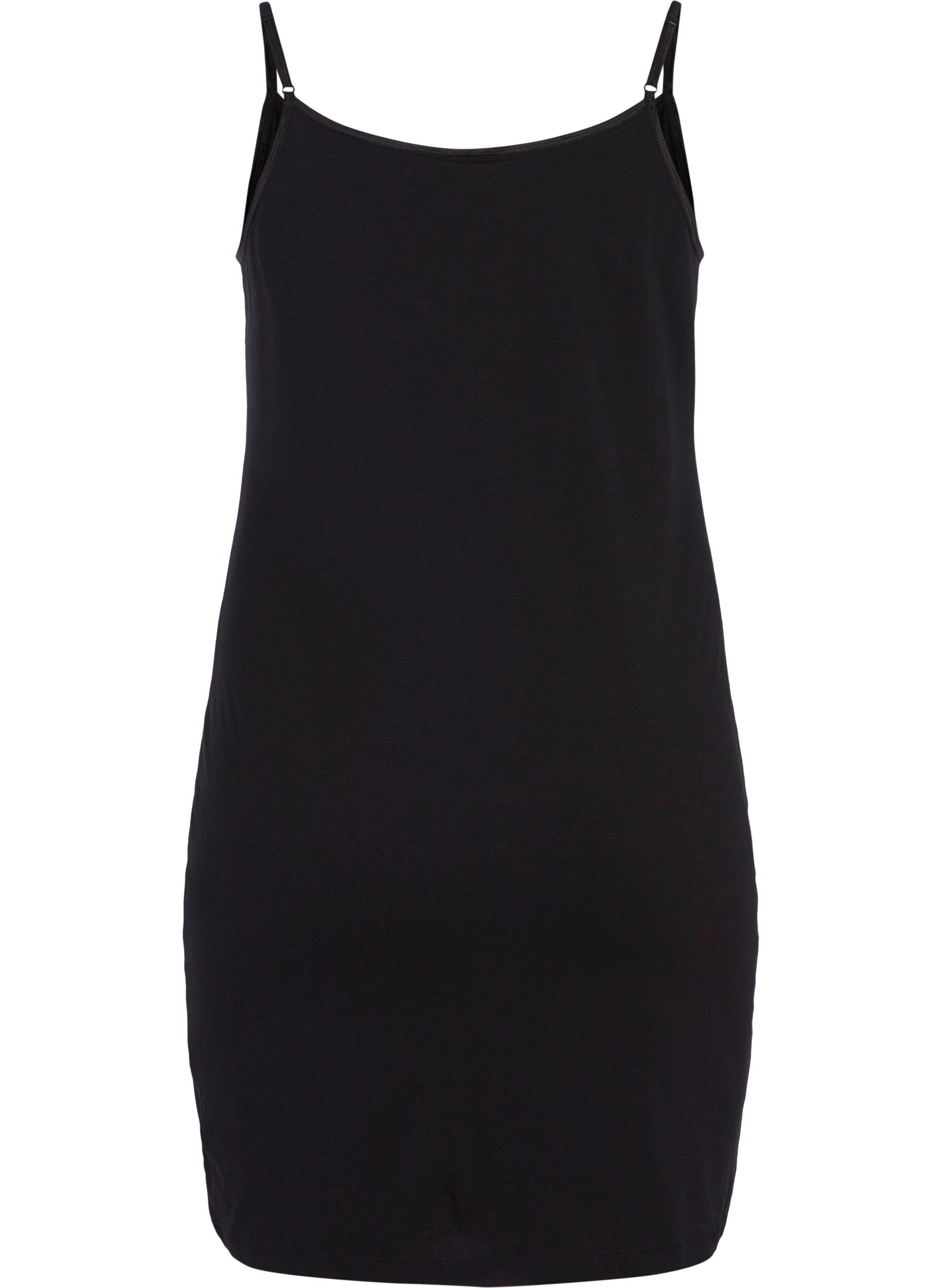 ZizzifashionLong basic cotton top , Black, Packshot image number 1