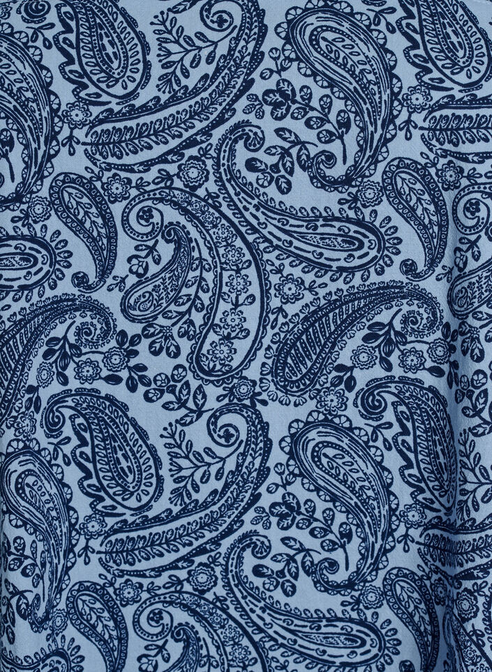 Short a-line dress with paisley print, Light Blue, Packshot image number 2