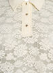 Lace blouse with collar and 1/2 sleeves, Vanilla, Packshot image number 2