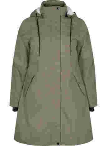 Waterproof jacket with detachable hood