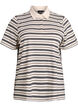 Striped polo shirt with short sleeves, White, Packshot image number 0