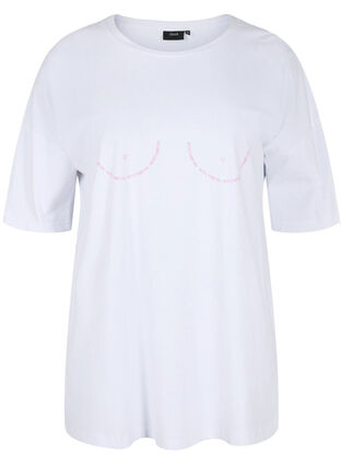 Support the breasts - T-shirt in cotton, White, Packshot image number 0