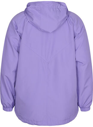 Short jacket with hood and adjustable bottom hem, Paisley Purple, Packshot image number 1
