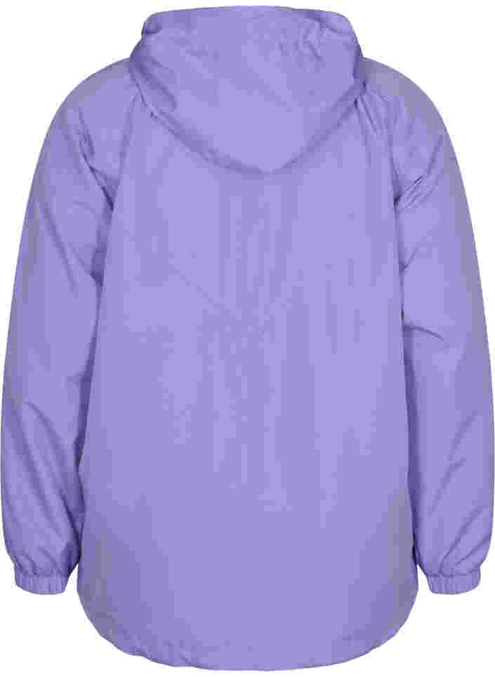 Short jacket with hood and adjustable bottom hem, Paisley Purple, Packshot image number 1