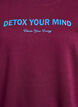 Sweatshirt with text print, Dark Bordeaux, Packshot image number 2