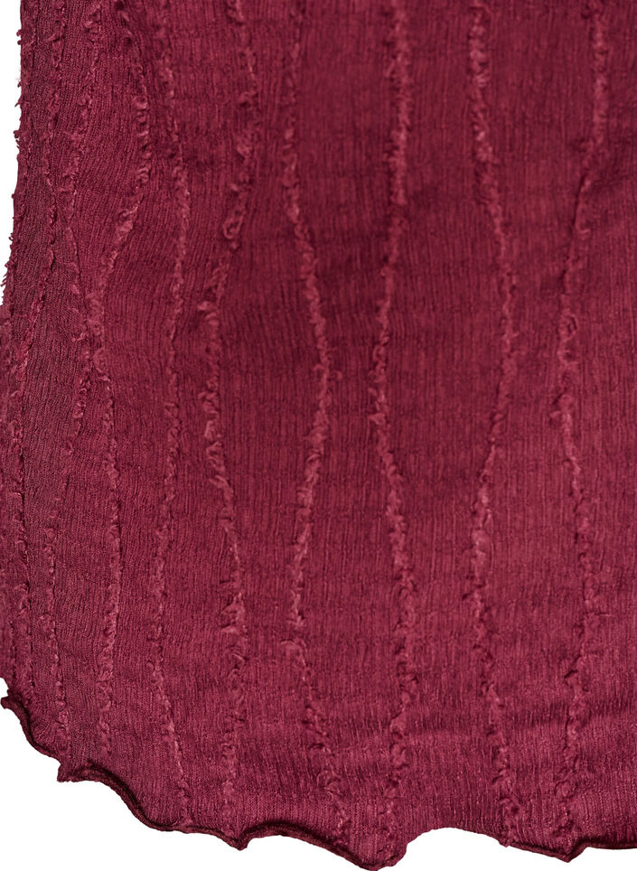 Jersey blouse with a wavy texture, Red, Packshot image number 3