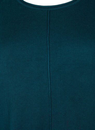 Knitted blouse in cotton-viscose blend, Reflecting Pond, Packshot image number 2