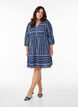 Short dress with graphic print and 3/4 sleeves, Blue, Model image number 1
