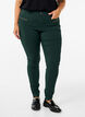 Tight-fitting trousers with zip details, Green, Model image number 2