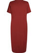 Midi T-shirt dress with a V-neck, Red, Packshot image number 1