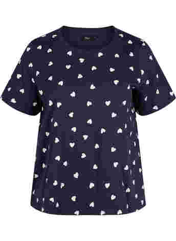 Short sleeved pyjama t-shirt in cotton