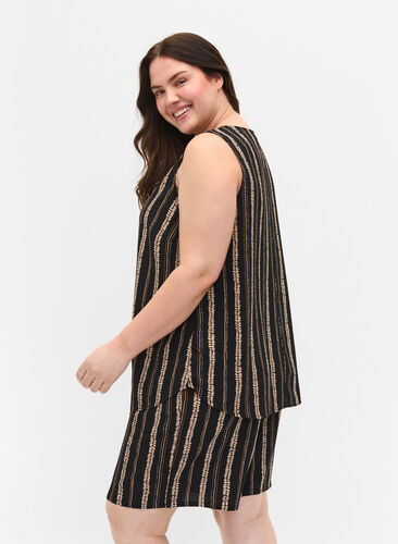 Sleeveless printed top, Graphic Stripe, Model image number 1