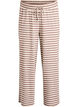 Striped pyjama trousers with a high waist and wide legs., Beige, Packshot image number 0