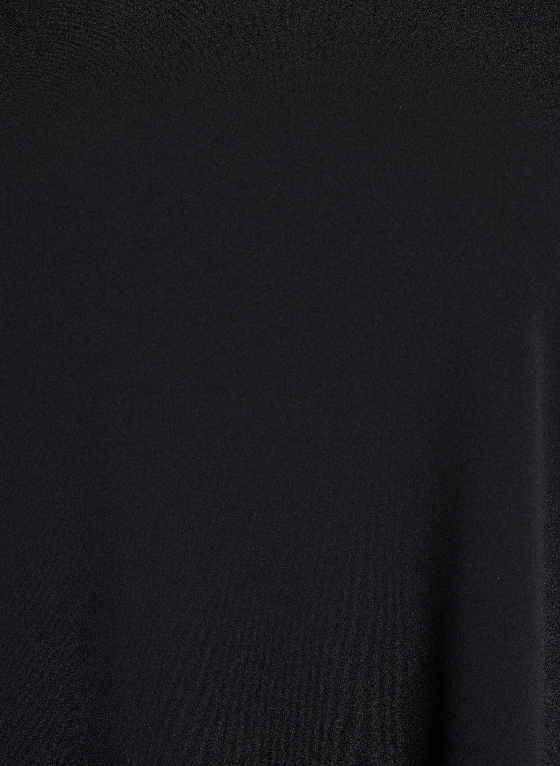 Zizzifashion FLASH - Short A-line dress with 3/4 sleeves, Black, Packshot image number 2