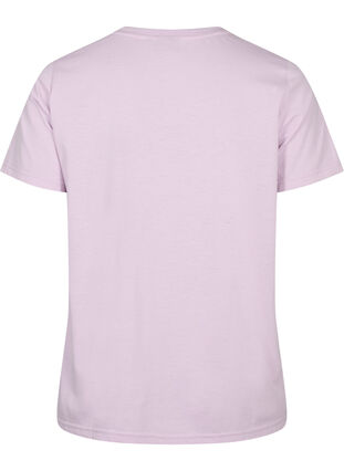 Short sleeve t-shirt with v-neckline, Lavender Frost, Packshot image number 1