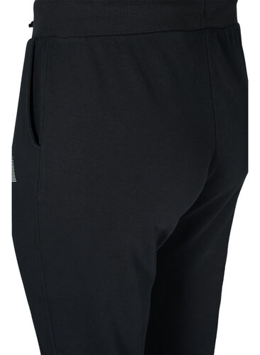 Plain sports pants with pockets, Black, Packshot image number 3