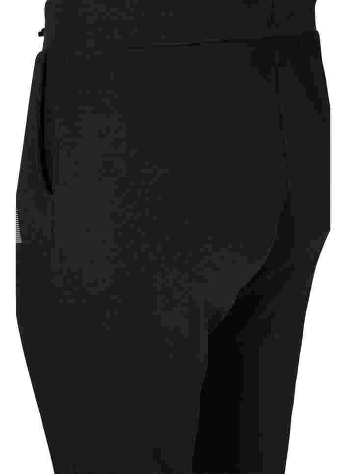Plain sports pants with pockets, Black, Packshot image number 3