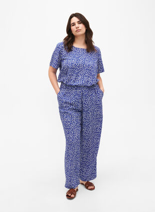FLASH - Pants with print and pockets, Surf the web Dot, Model image number 0