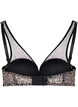 Bra with removable padding, Black Leo AOP, Packshot image number 1