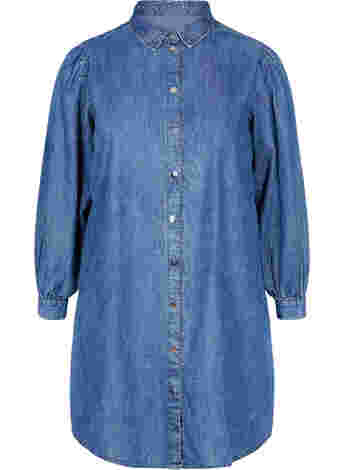 Denim shirt dress in cotton