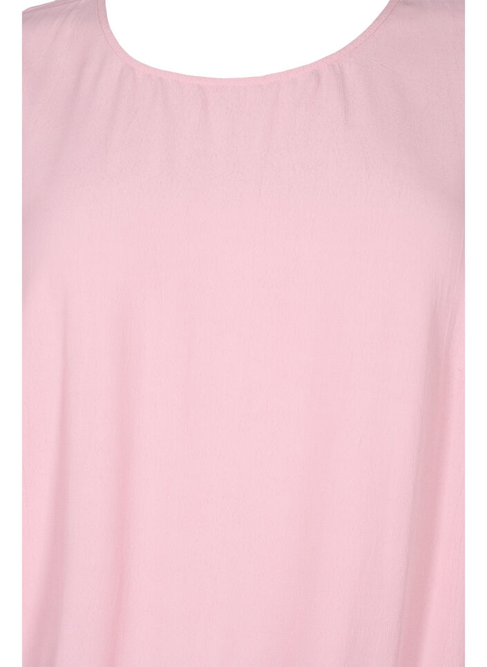 Solid-coloured viscose blouse with a balloon effect, Zephyr, Packshot image number 2