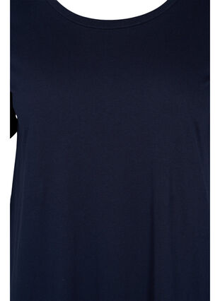 Cotton t-shirt dress with side slits, Night Sky, Packshot image number 2