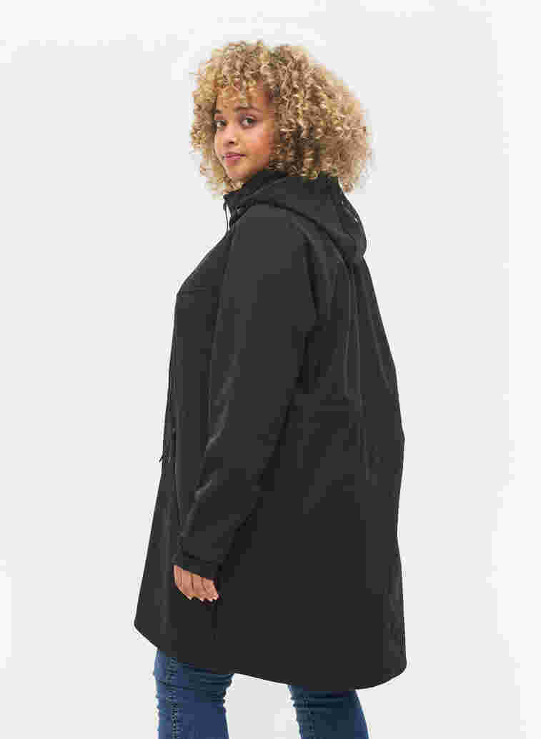 Softshell jacket with fleece, Black Solid, Model image number 1