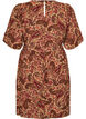 Dress with paisley print and tie-belt, Brown, Packshot image number 1