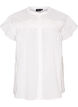 Sleeveless A-line cotton shirt blouse, White, Packshot image number 0