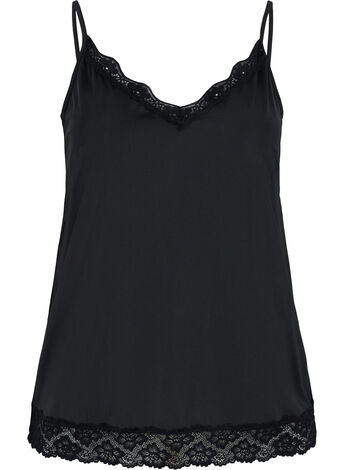 Night top with lace details
