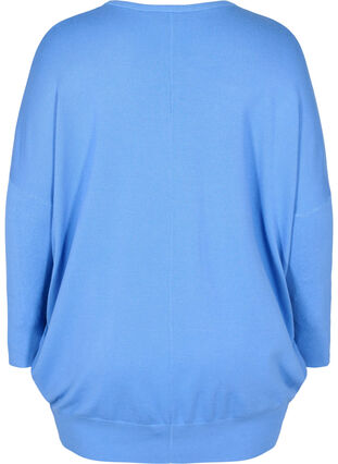 Knitted jumper with round neckline, Ultramarine, Packshot image number 1