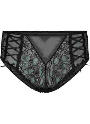 Tai brief with mesh and lace