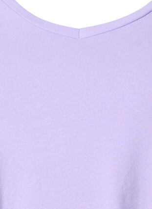 Basic plain cotton t-shirt, Lavender, Packshot image number 2