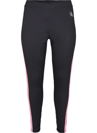 Ski underpants with contrast stripe, Black w. Sea Pink, Packshot image number 0