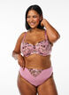 Tai briefs in microfiber with embroidered flowers, Rose, Model image number 0