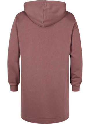 Sweater dress with a hood and pocket, Marron, Packshot image number 1