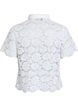Lace shirt blouse with pearl buttons, White, Packshot image number 1