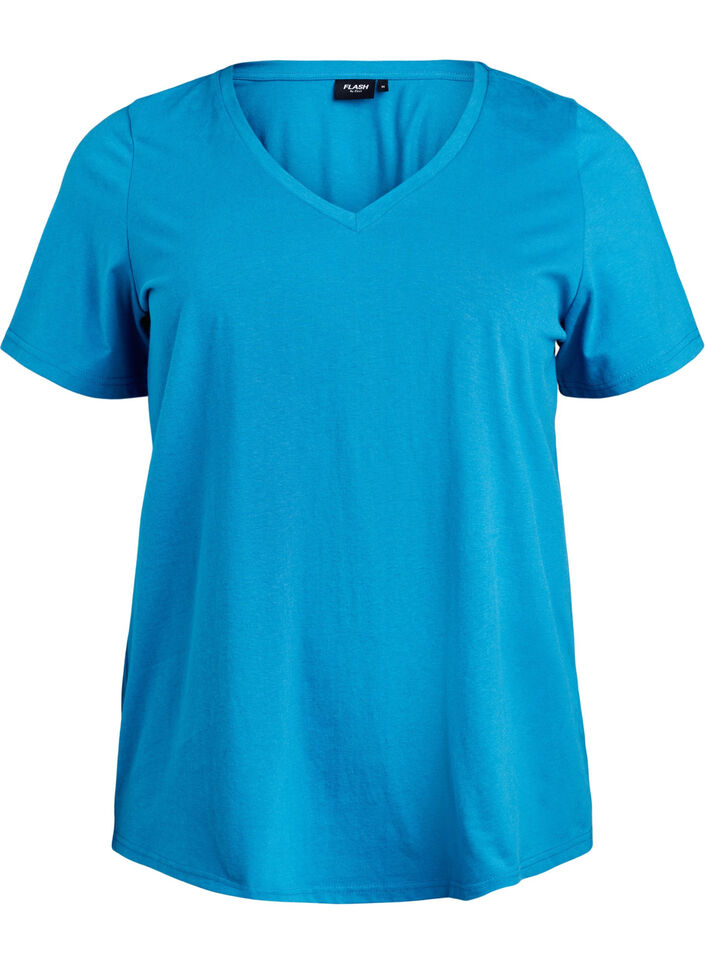 FLASH - V-neck T-shirt, Blue, Packshot image number 0