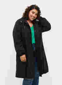Jacket with hood, Black, Model