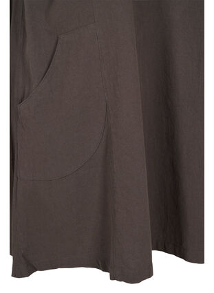 Short-sleeved cotton dress, Khaki Green, Packshot image number 3