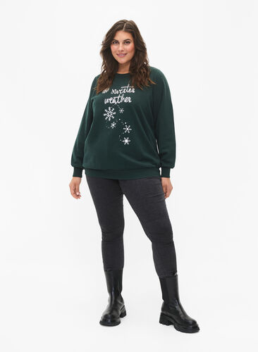 Christmas sweatshirt, Scarab SWEATER, Model image number 2