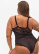 Body in mesh and lace, Black, Model image number 3