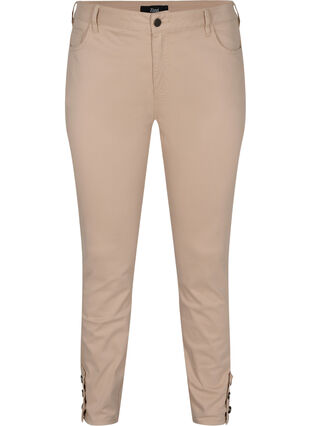 Cropped Amy jeans with buttons, Oxford Tan, Packshot image number 0