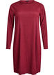 Dress with rhinestones and scalloped edges, Dark Bordeaux, Packshot image number 0